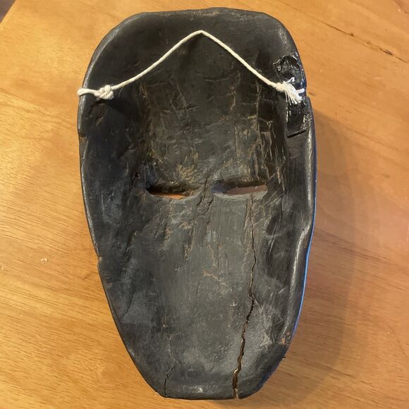 Lega Hand-Carved Vintage Wooden African Mask Dan People Western Africa - Picture 8 of 11